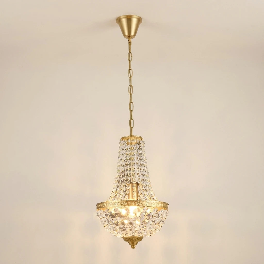 Lustre Pendente de Cristais Suspensos E27