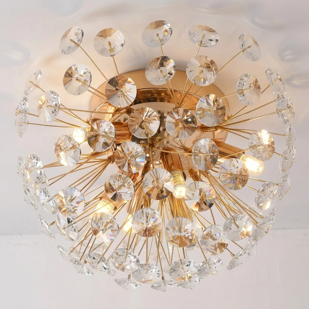Plafon de Cristal Dente-de-Leão Francês