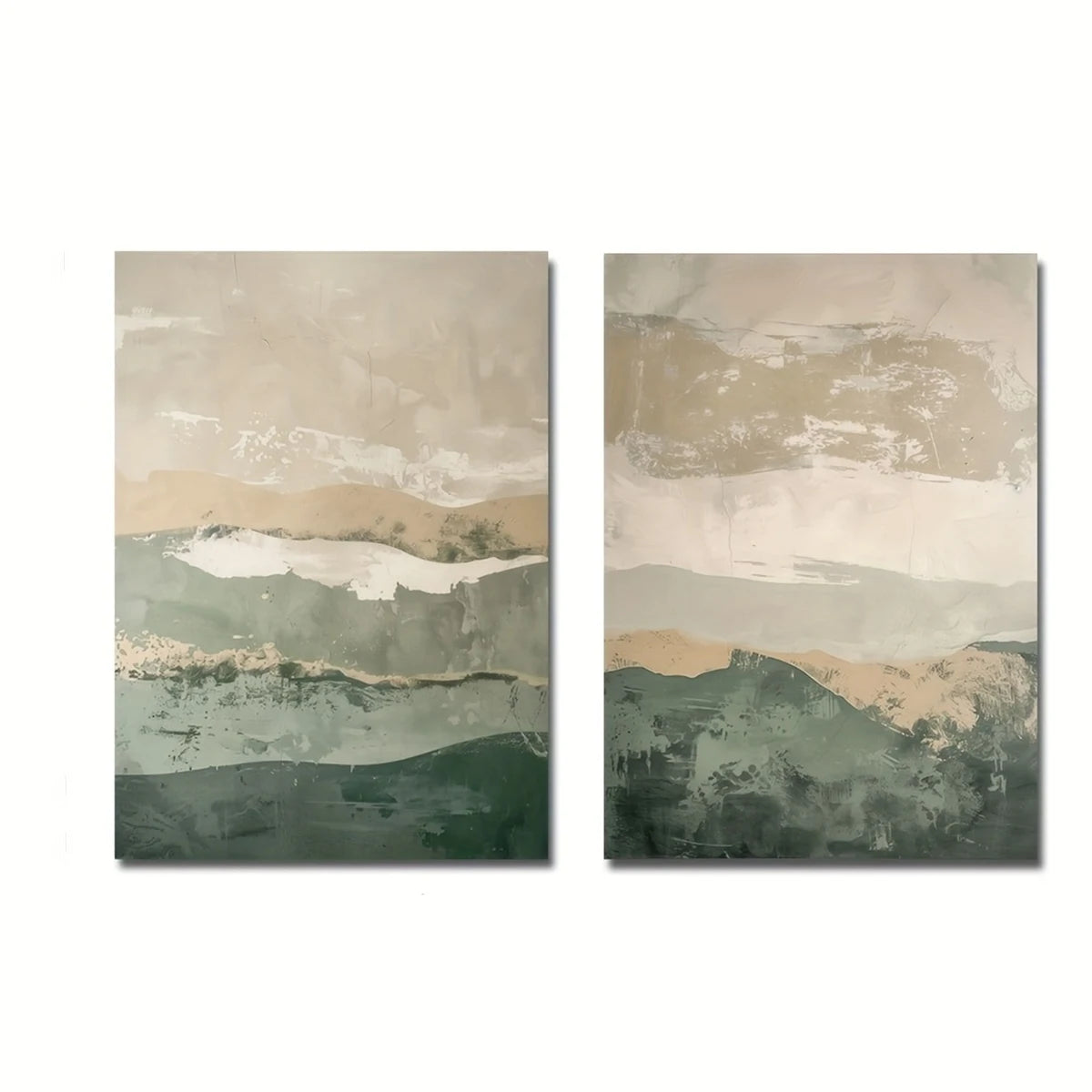 Quadro Decorativo Montanhas Wabi-Sabi Kit 2 Peças