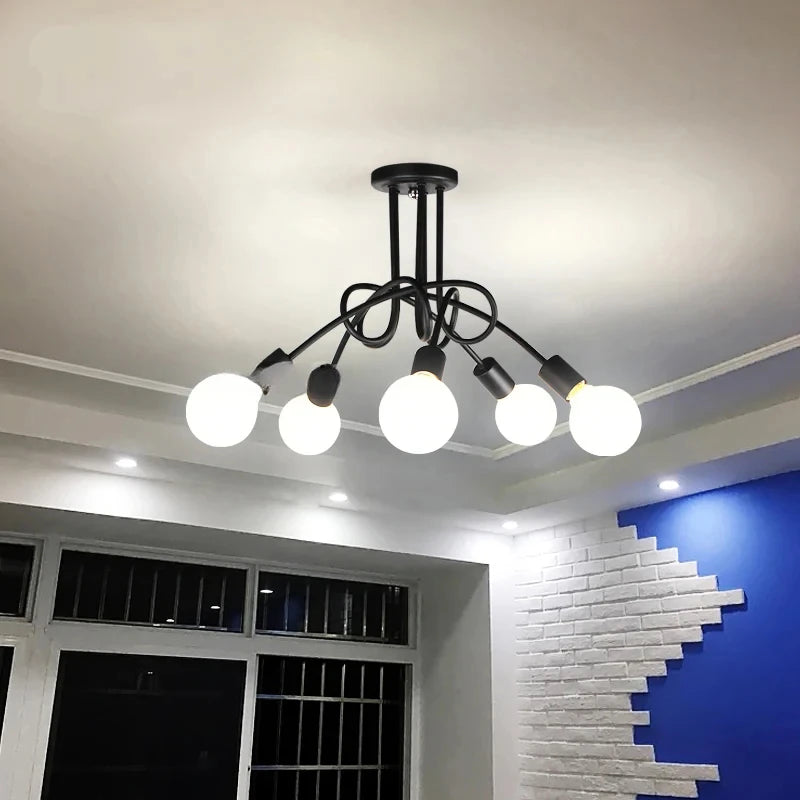 Lustre moderno, Luminária de Teto, lustre Hastes Curvas