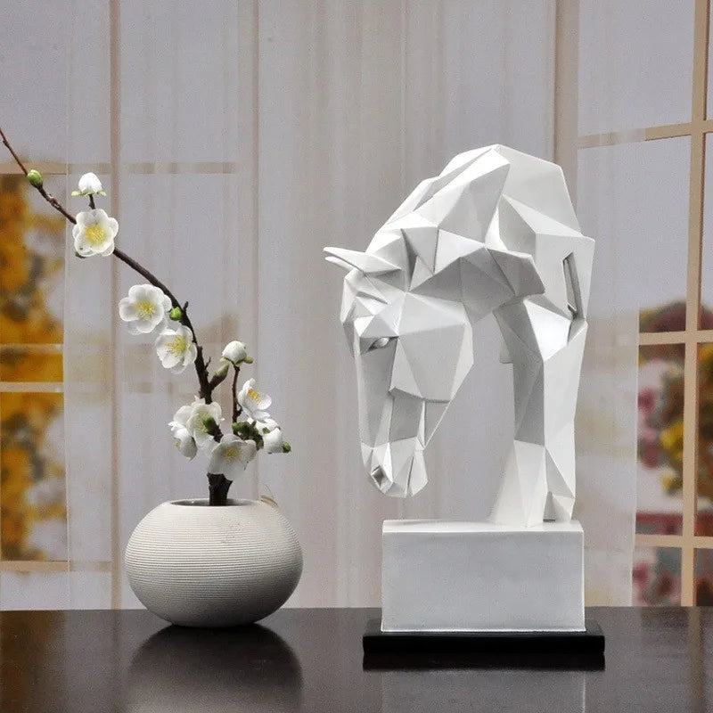 Escultura Cabeça de Cavalo Geométrica