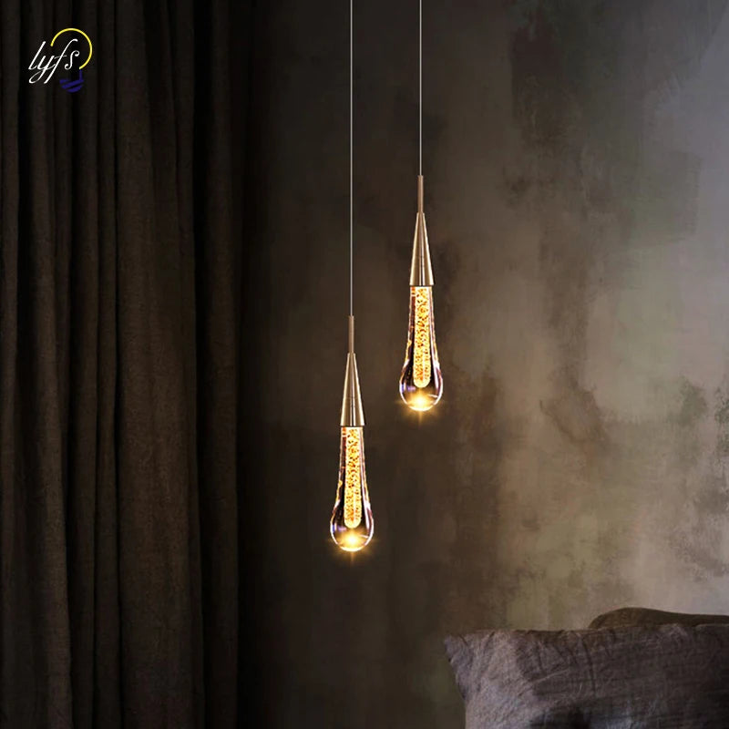 Pendente de Cristal LED Linear Moderno