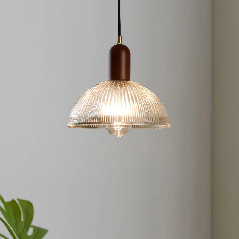 pendente de vidro estriado, pendente moderno para sala, luminária pendente de vidro, pendente escandinavo, pendente para cozinha