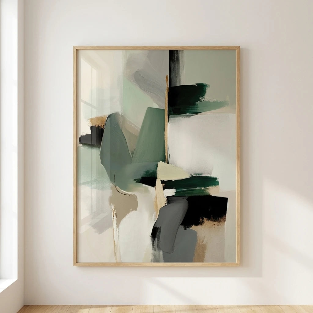 Quadro Decorativo Abstrato Neutro Wabi-Sabi