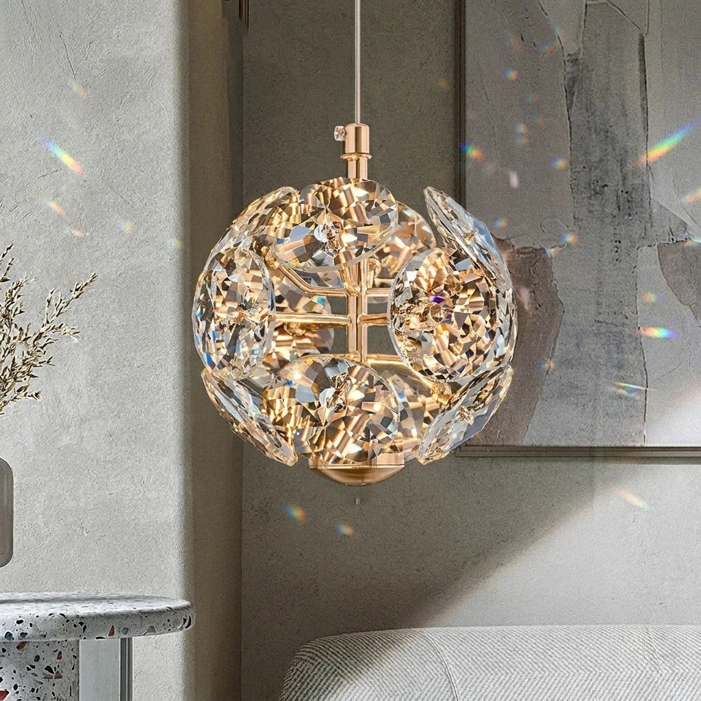 Lustre de Cristal K9 Compacto para Cabeceira