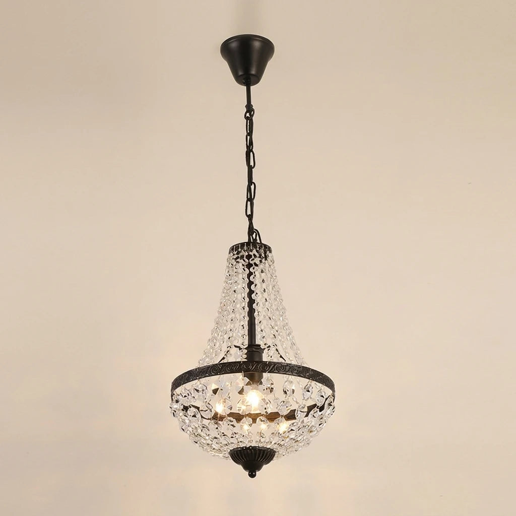 Lustre Pendente de Cristais Suspensos E27