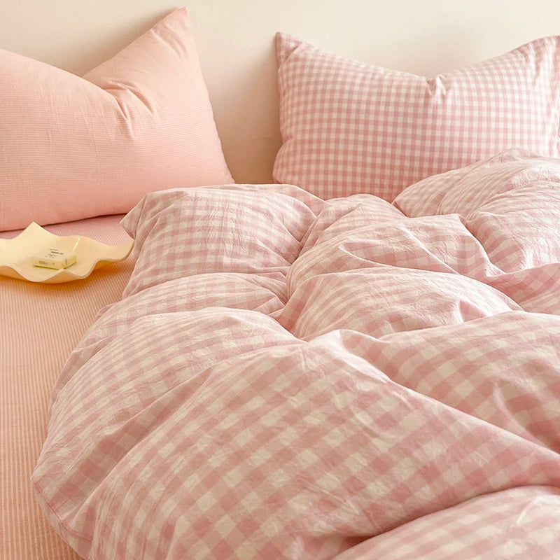 Jogo de Cama, Roupa de Cama, Jogo de Cama Xadrez, Conjunto de Cama, Jogo de Cama de Casal