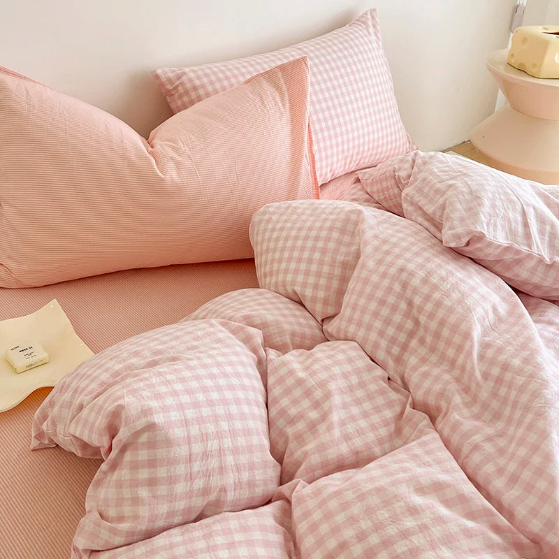 Jogo de Cama, Roupa de Cama, Jogo de Cama Xadrez, Conjunto de Cama, Jogo de Cama de Casal