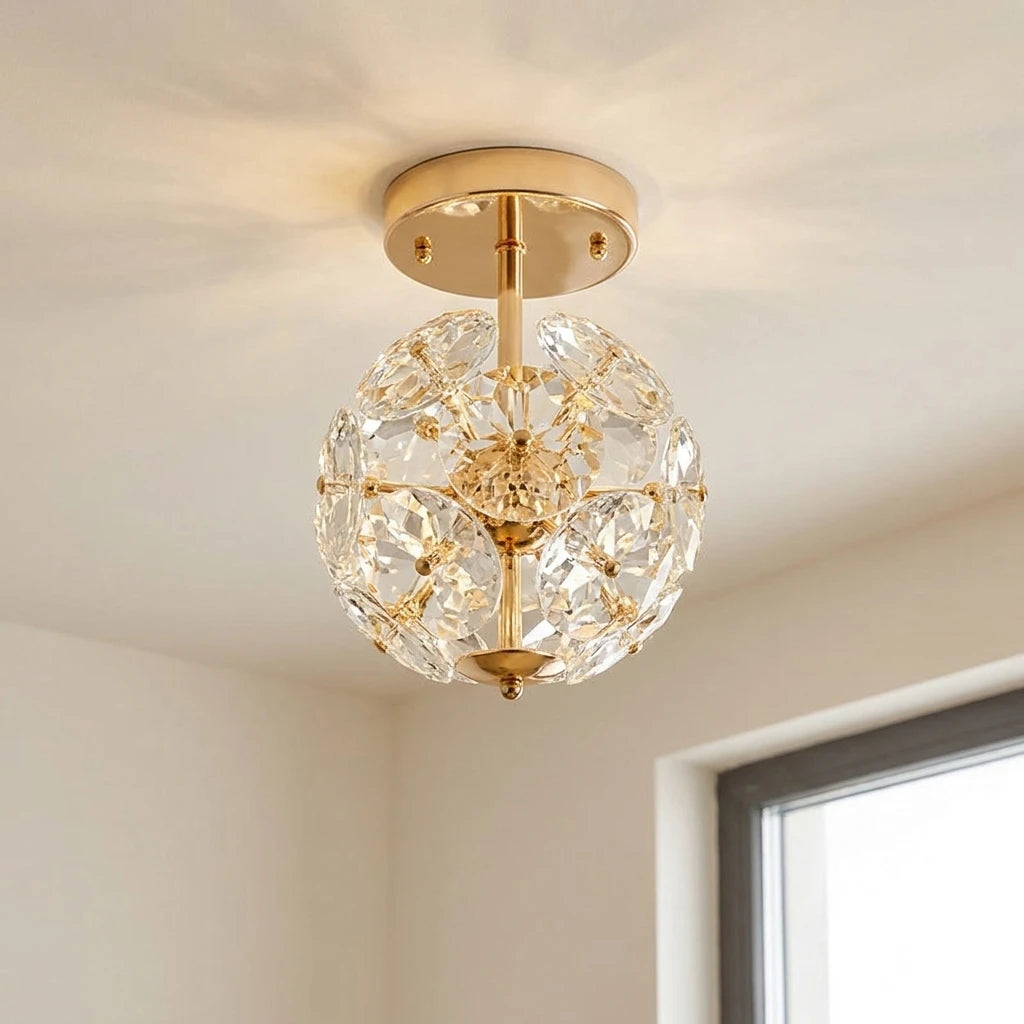Lustre de Cristal K9 Compacto para Cabeceira