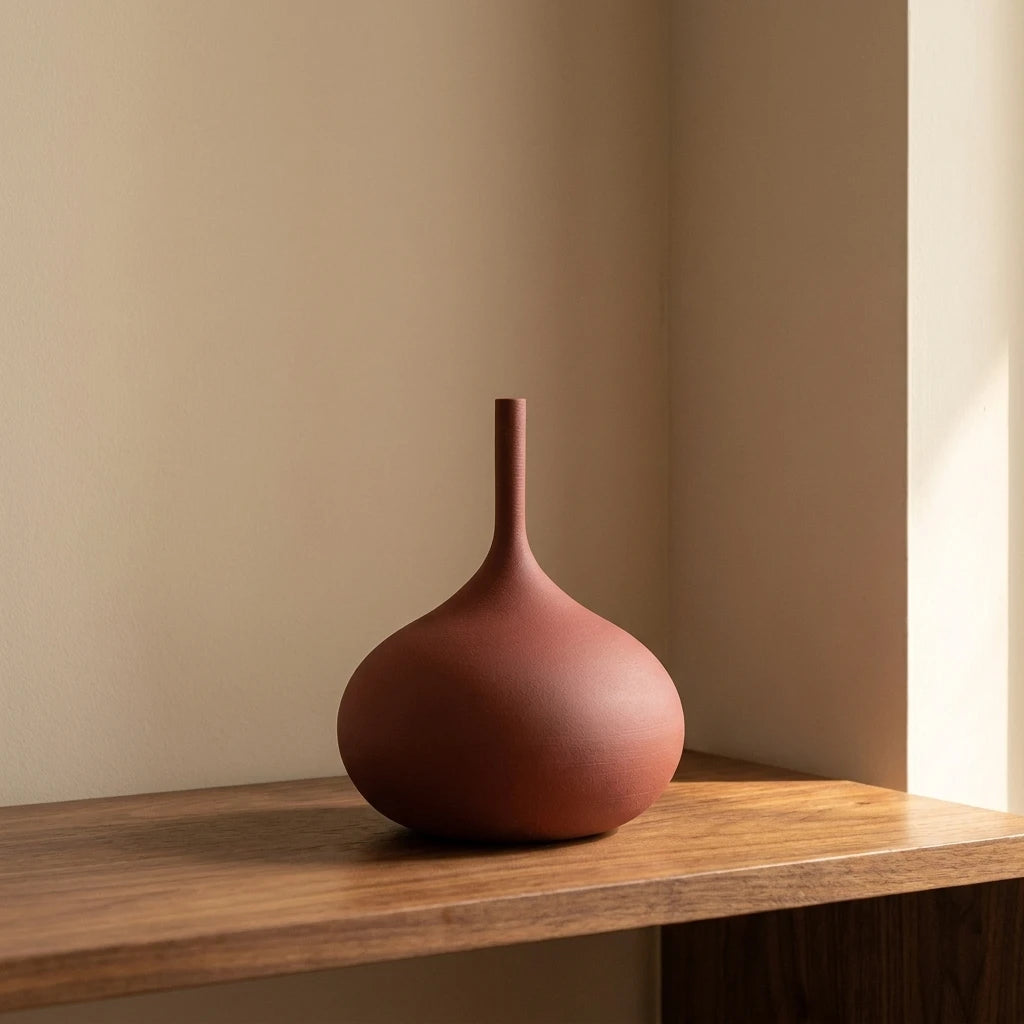 Vaso Decorativo de Cerâmica Artesanal Morandi