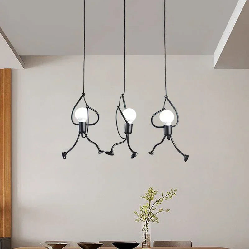 pendente criativo, luminária escalador, iluminação decorativa, pendente moderno, pendente divertido