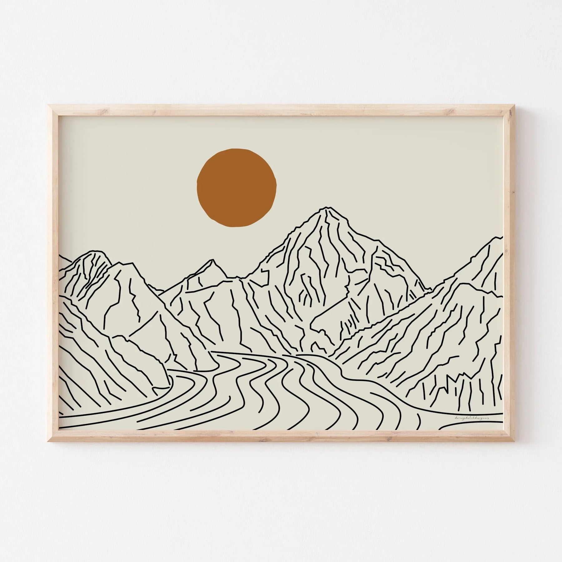 Quadro Decorativo Alpes Japoneses Kit 3 Peças
