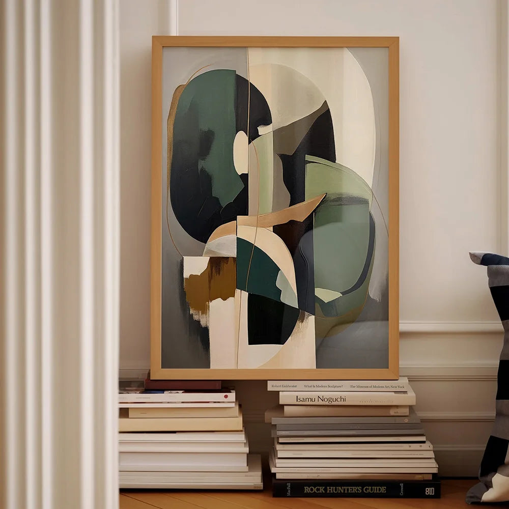 Quadro Decorativo Abstrato Neutro Wabi-Sabi