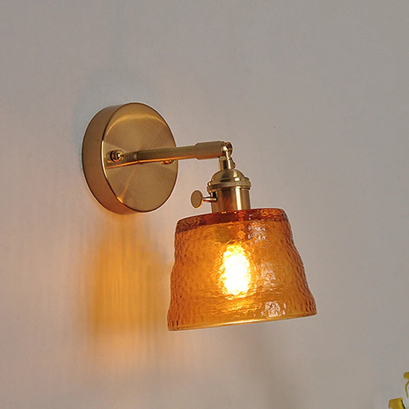arandela de parede, arandela dourada, arandela de vidro, arandela retrô, arandela para quarto