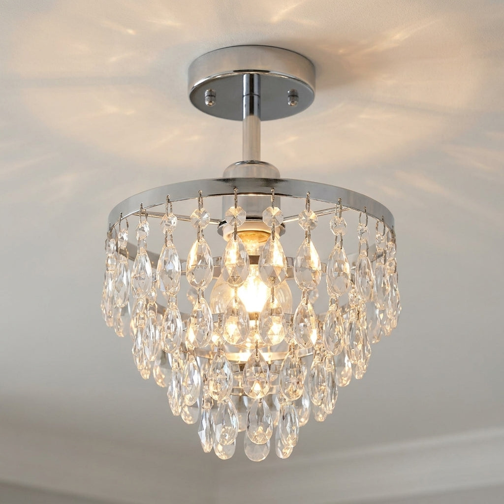 Plafon de cristal francês detalhe