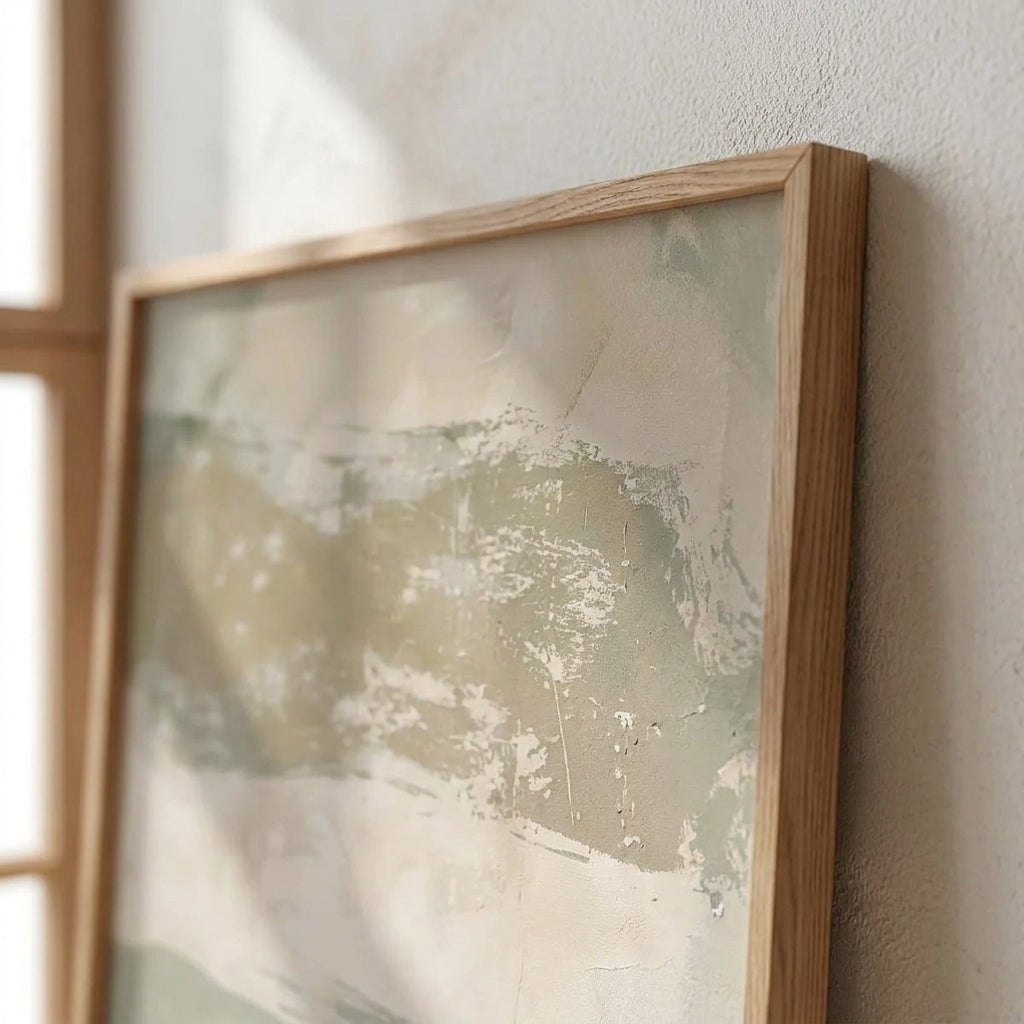 Quadro montanhas wabi-sabi detalhe
