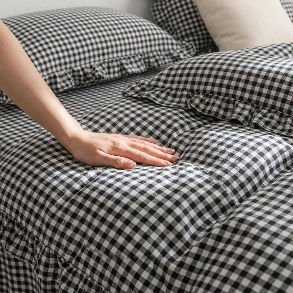 Jogo de Cama Duvet Xadrez 3 Peças