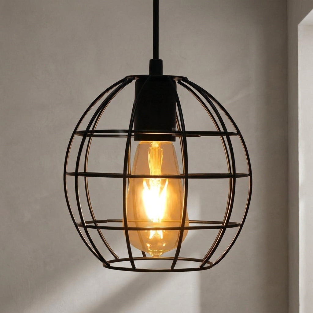 Pendente Gaiola Esférica Industrial