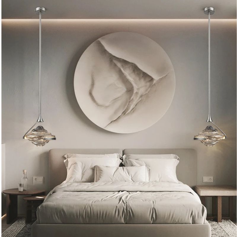 Pendente de Vidro, Luminária Pendente Moderna, Lustre de Teto Decorativo, Iluminação para Sala de Estar, Luminária Dourada de Design




