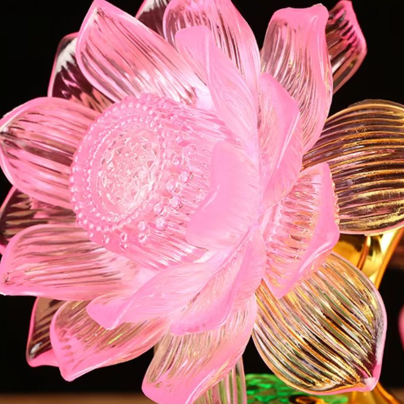 luminária de mesa decorativa, luminária flor de lótus, abajur decorativo led, luminária oriental colorida, luminária de mesa quarto