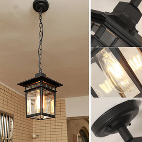 Pendente estilo japonês vintage, Luminária retrô para varanda, Pendente colonial oriental, Iluminação externa decorativa, Luminária farol de teto vintage





