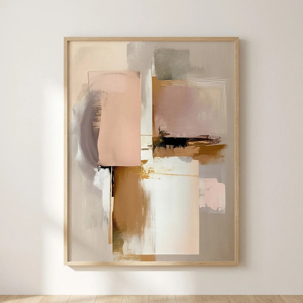 Quadro Decorativo Abstrato Neutro Wabi-Sabi