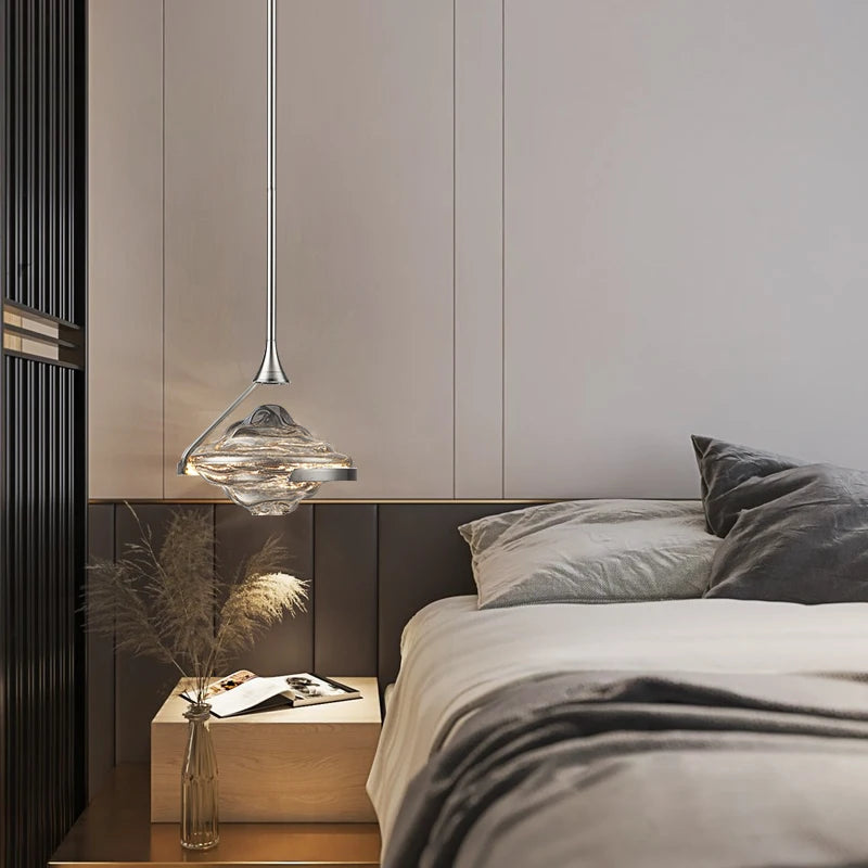 Pendente de Vidro, Luminária Pendente Moderna, Lustre de Teto Decorativo, Iluminação para Sala de Estar, Luminária Dourada de Design




