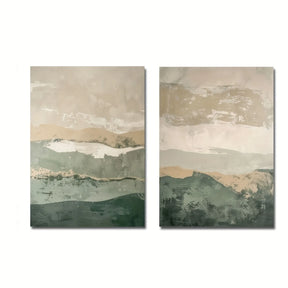 Quadro Decorativo Montanhas Wabi-Sabi Kit 2 Peças
