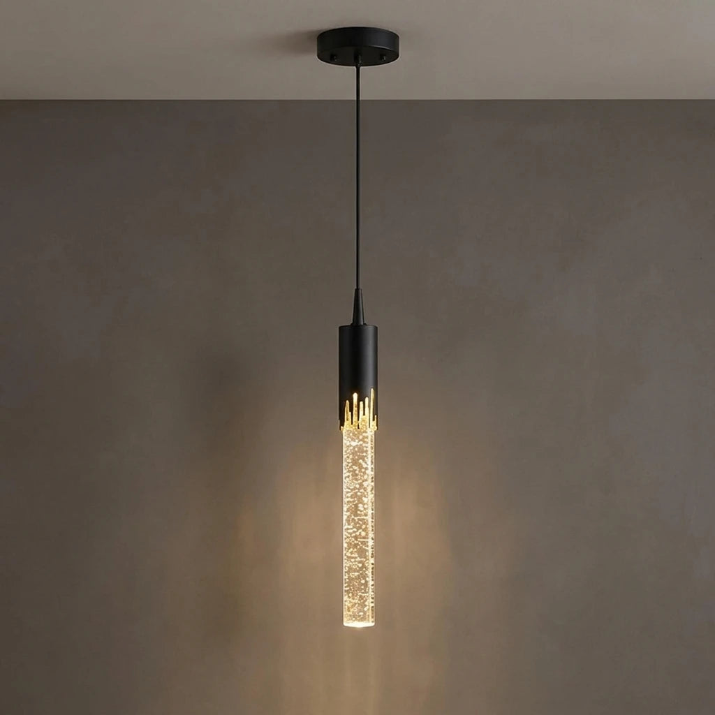 Lustre Pendente de Cristal LED Tubular 1 a 5 Luzes