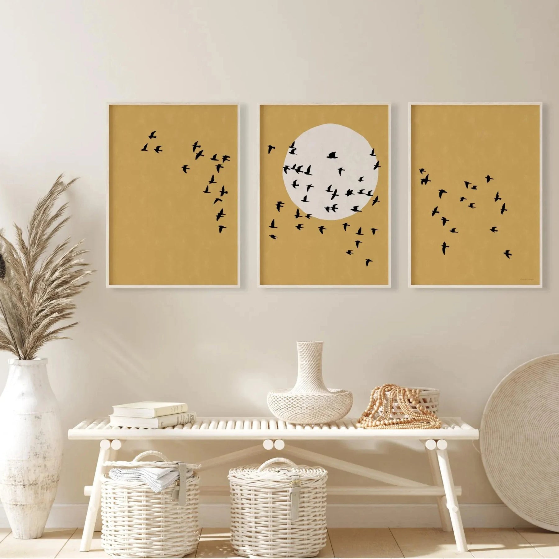 Quadro Decorativo Alpes Japoneses Kit 3 Peças