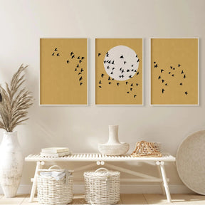 Quadro Decorativo Alpes Japoneses Kit 3 Peças