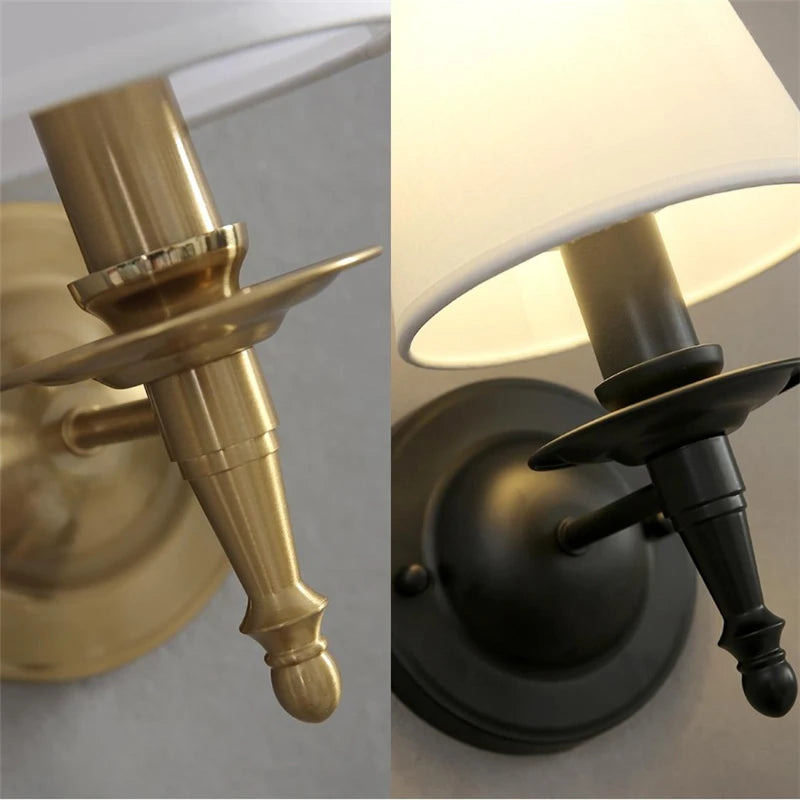 arandela vintage, arandela de tecido, arandela retrô, iluminação decorativa, arandela clássica