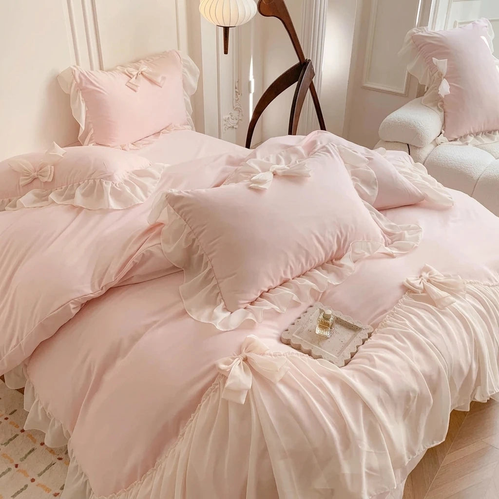 Jogo de Cama com Babados 3 Peças