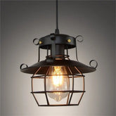 Luminária pendente industrial, Pendente retrô vintage, Lustre estilo gaiola, Luminária de teto decorativa, Iluminação industrial rústica

