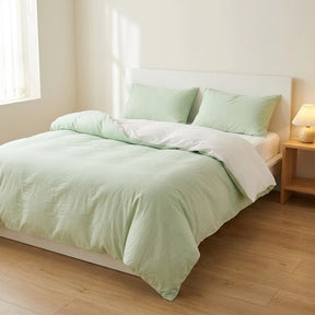 Jogo de Cama de Algodão Liso 4 Peças