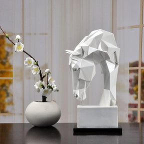 Escultura Cabeça de Cavalo Geométrica
