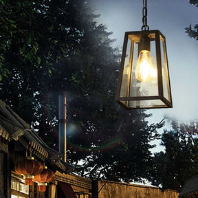 Pendente vintage para varanda, Luminária colonial de teto, Pendente estilo farol retrô, Iluminação rústica externa, Luminária pendente com corrente




