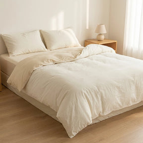 Jogo de Cama de Algodão Liso 4 Peças
