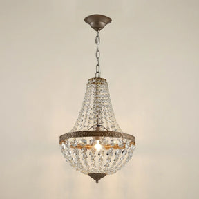 Lustre Pendente de Cristais Suspensos E27