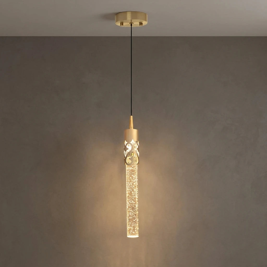Lustre Pendente de Cristal LED Tubular 1 a 5 Luzes