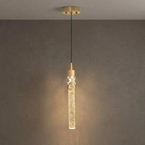 Lustre Pendente de Cristal LED Tubular 1 a 5 Luzes