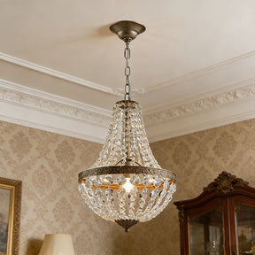 Lustre Pendente de Cristais Suspensos E27