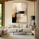 Quadro Decorativo Abstrato Texturizado Wabi-Sabi