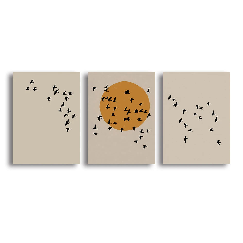 Quadro Decorativo Alpes Japoneses Kit 3 Peças