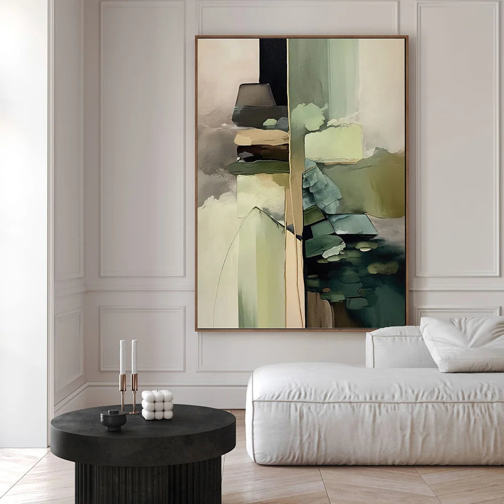 Quadro Decorativo Abstrato Neutro Wabi-Sabi