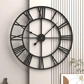 Relógio de Parede 3D Números Romanos Metal 40 cm