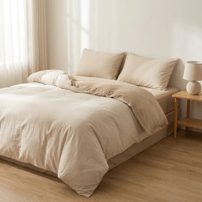 Jogo de Cama de Algodão Liso 4 Peças