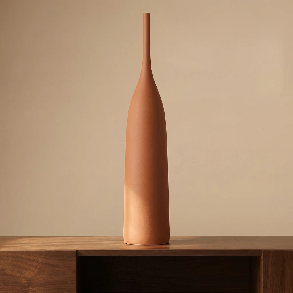 Vaso Decorativo de Cerâmica Artesanal Morandi