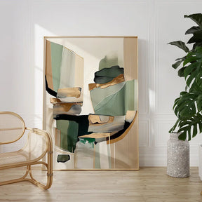 Quadro Decorativo Abstrato Neutro Wabi-Sabi