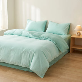 Jogo de Cama de Algodão Liso 4 Peças